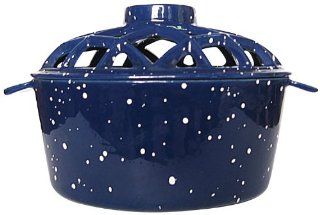 Uniflame Porcelain Coated Lattice Top Steamer  Blue with White Speckles   Wood Stove Steamer Lattice