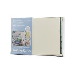 Strathmore White with Green Deckle Greeting Cards (Pack of 50) Paper & Sketchbooks