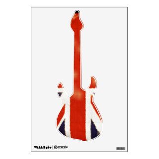 Union Jack Rock Guitar Wall Decal