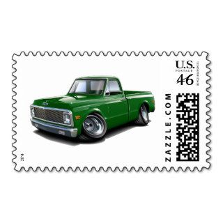 1970 72 Chevy C10 Green Truck Stamp