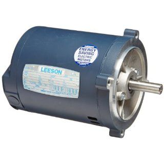 Leeson 100378.00 General Purpose Drip Proof C Face Motor, 3 Phase, S56C Frame, Round Mounting, 3/4HP, 3600 RPM, 208 230/460V Voltage, 60/50Hz Fequency Electronic Component Motor Drives