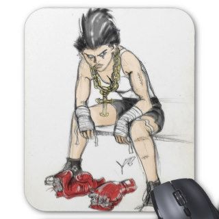 Boxer Chick Mouse Pads