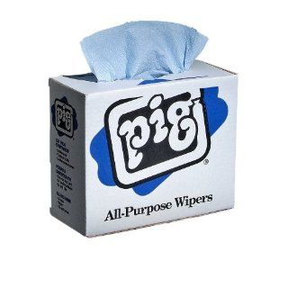 New Pig WIP231 Cellulose Pop up All Purpose Wiper with Binder, 16 1/2" Length x 9 1/2" Width, Blue (Case of 900) Science Lab Disposable Wipes
