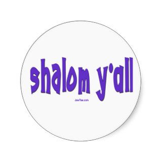 SHALOM Y'ALL GIFTS ROUND STICKERS
