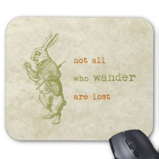 White Rabbit, Alice in Wonderland Mouse Pads
