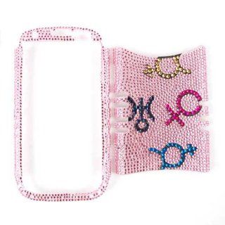 Cell Armor I747 RSNAP FD253 Rocker Series Snap On Case for Samsung Galaxy S3   Retail Packaging   Full Diamond Crystal Gender Signs on Pink Cell Phones & Accessories