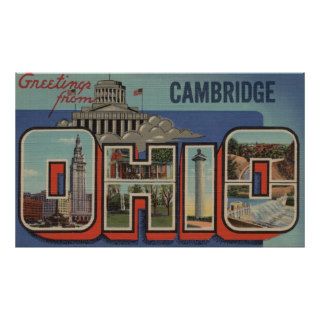 Cambridge, Ohio   Large Letter Scenes Posters