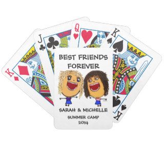 Crazy Best Friends Forever Cartoon Bicycle Card Decks