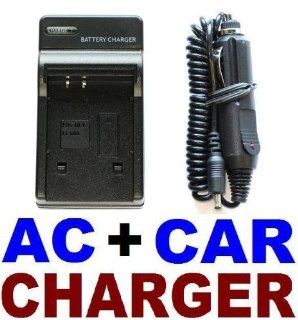 Camera Battery Charger (AC Wall Plug + 12v Car Adapter) for LI 50B Battery  Digital Camera Batteries  Camera & Photo