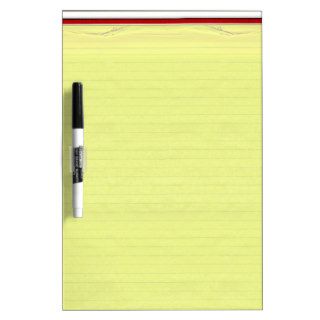 Yellow Lined School Paper Background Dry Erase Whiteboard
