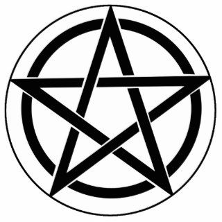 Pentagram Symbol on White Photo Cutout
