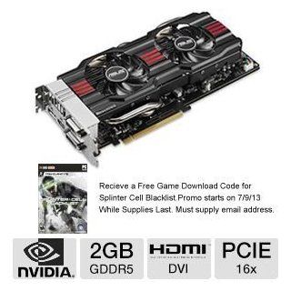 Consumer Electronic Products ASUS GTX770 DC2OC 2GD5 GeForce GTX770 2GB GDDR5 256 bit, DVI I/DVI D/ HDMI/DP PCI Express 3.0 SLI ready Graphic Card OC selected 1110MHz core Supply Store Electronics