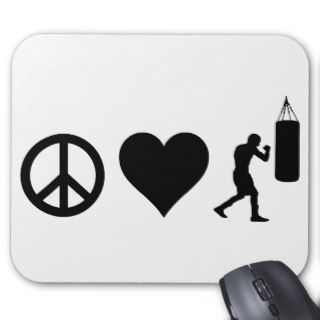 Peace Love Boxing Mouse Pad