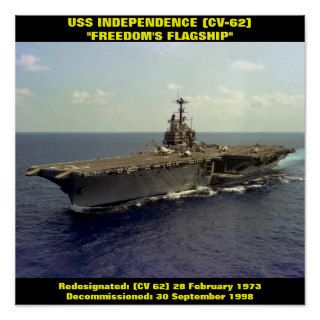 USS INDEPENDENCE (CV 62) POSTER