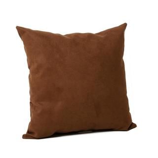 Microsuede Chocolate Pillow (16 x 16) Throw Pillows