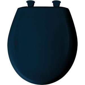 BEMIS Slow Close STA TITE Round Closed Front Toilet Seat in Navy 200SLOWT 244