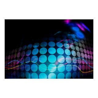 Funky 3D Circles Background Poster