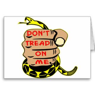 Gadsden Snake Don't Tread On Me Tattoo Greeting Cards