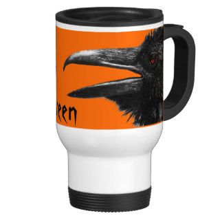 happy halloween raven mug