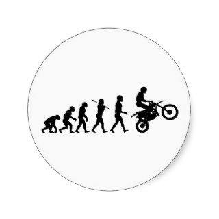 Dirt Bike / Motocross Moto Evolution Round Sticker