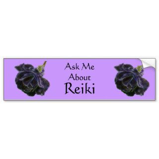 Ask Me About Reiki Rose Bumper Sticker