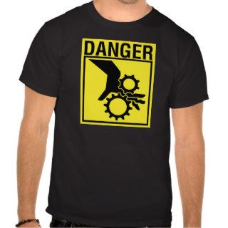Danger ~ Gears Hand Mangle Machine Tee Shirts