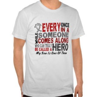 HERO COMES ALONG 1 Son BRAIN CANCER T Shirts