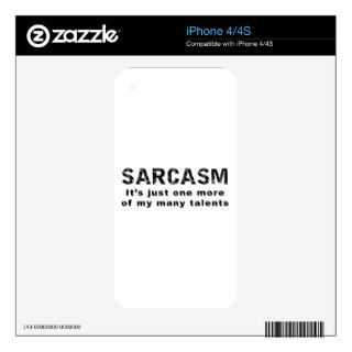 Sarcasm   Funny Sayings and Quotes iPhone 4S Decals