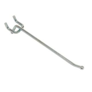 Everbilt 10 lb. 6 in. Zinc Plated Steel Single Straight Peg Hook for 1/4 in. Pegboard 18035