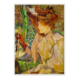 Toulouse Lautrec Woman With Gloves Poster