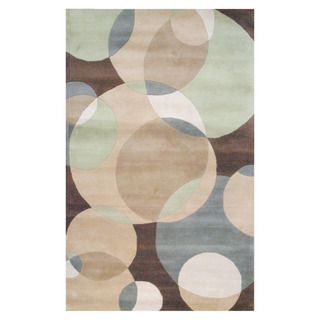 Indo Hand tufted Beige/ Brown Wool Area Rug (5' x 8') 5x8   6x9 Rugs