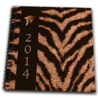 db_172671_1 Beverly Turner Graduation Design   Tiger Print with Graduation Cap, 2014, Black and Orange   Drawing Book   Drawing Book 8 x 8 inch