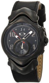 Oakley Men's 10 263 Judge II Leather Strap Edition Stealth Black Dial Watch at  Men's Watch store.