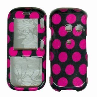 Hard Plastic Snap on Cover Fits LG LX265 VN250 Rumor2, Cosmos Pink Black Polka Dot Sprint, Verizon (does NOT fit LG LX260 Rumor or LG AX265/UX265 Banter) Cell Phones & Accessories