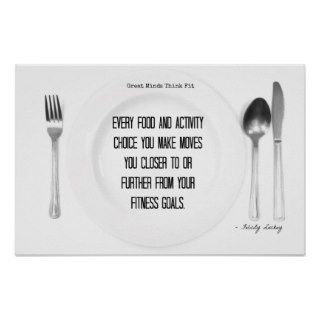 Fitness Food and Activity Choices Print