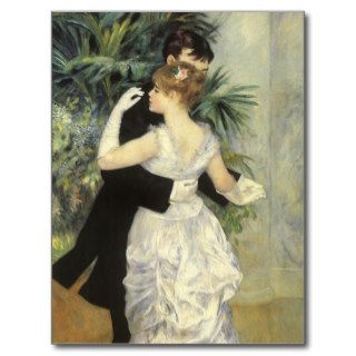 City Dance by Renoir, Vintage Impressionism Art Postcards