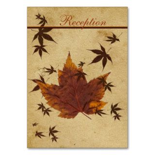 Autumn Leaves On Aged Paper II Enclosure Card Business Cards