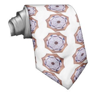 Stained Glass Spider Web Color Wheel Art Design Neckties