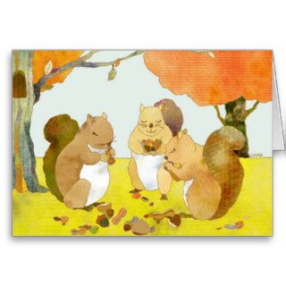 Little Squirrels Greeting Card