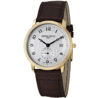 Frederique Constant Men's FC 245AS4S5 Slim Line Dark Brown Leather Strap Watch Frederique Constant Watches