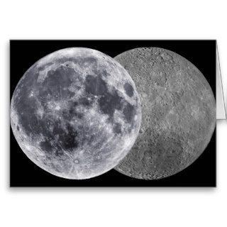 The Moon, Earth Side & Far Side Greeting Card