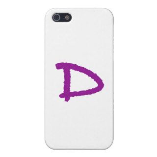 letter D pink purple iPhone 5 Cases