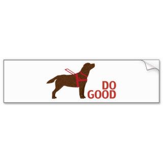 Do Good   Service Dog   Chocolate Lab Bumper Sticker