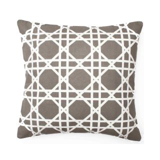 Cane 20 Square Decorative Pillow, Brown