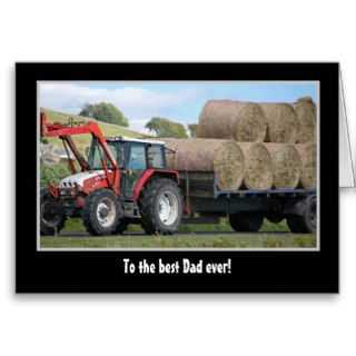 Grays Linkon Tractor   Happy Father's Day Greeting Cards