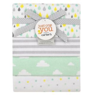 Just One You Made by Carters Aqua 4pk Receiving Blankets