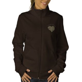 I Love My Soldier Camouflage Heart Embroidered Jacket