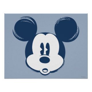 Mickey Mouse Blue Poster