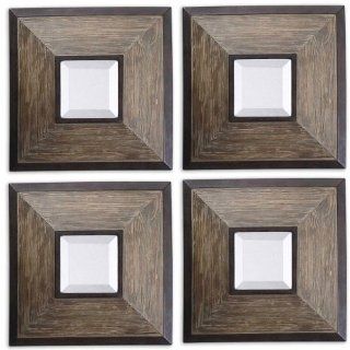 Uttermost 13817 Fendrel Squares Wood Mirror Set/4