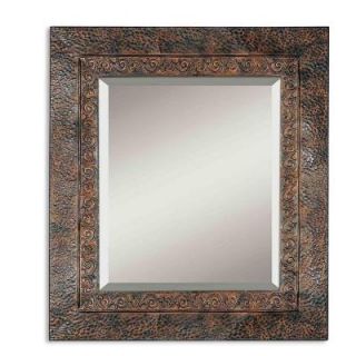 Global Direct 34 in. x 30 in. Brown Framed Mirror 11182 B